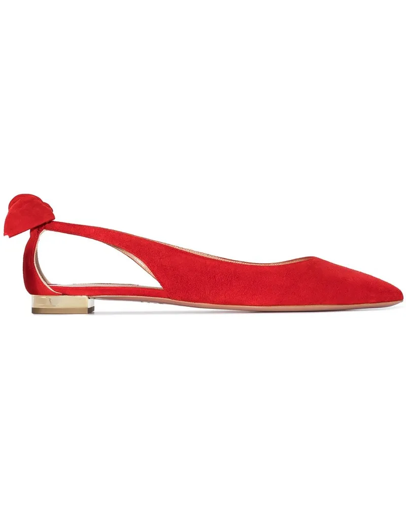 Aquazzura Bow Tie' Ballerinas mit Schleife - Rot Rot