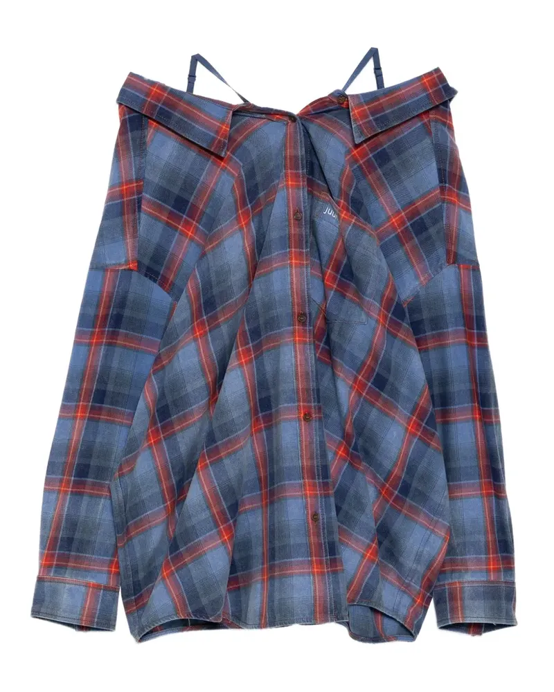 JUUN.J Kariertes Hemd - Blau Blau