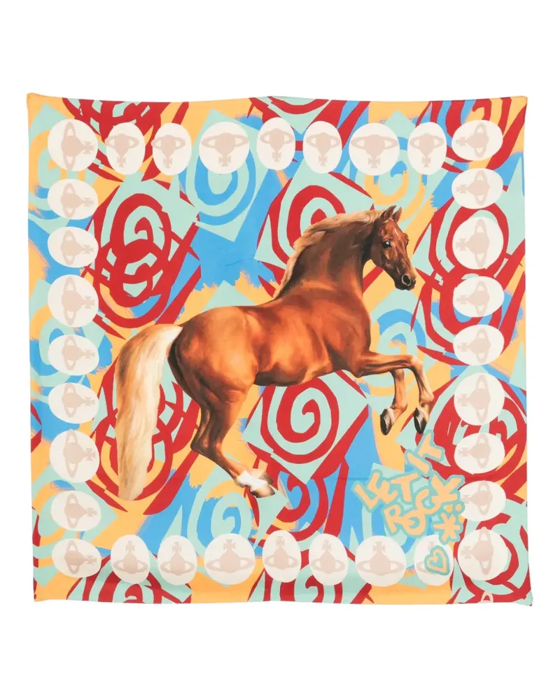 Vivienne Westwood Schal mit Print - Blau Blau