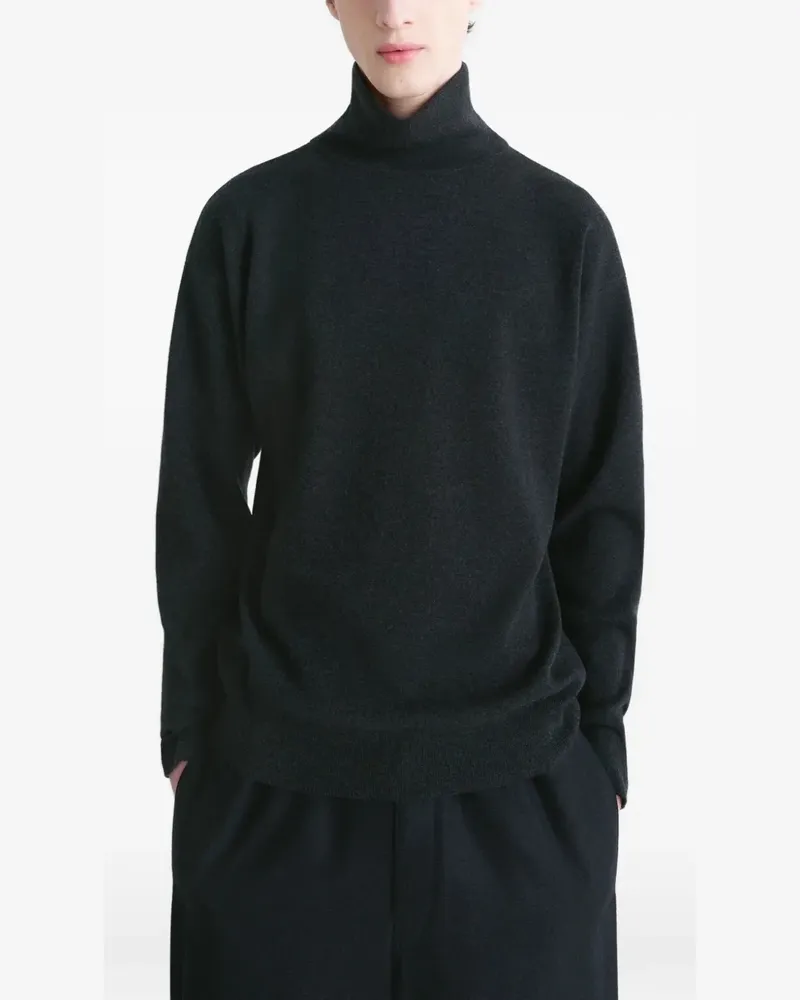Christophe Lemaire Pullover mit Stehkragen - Schwarz Schwarz