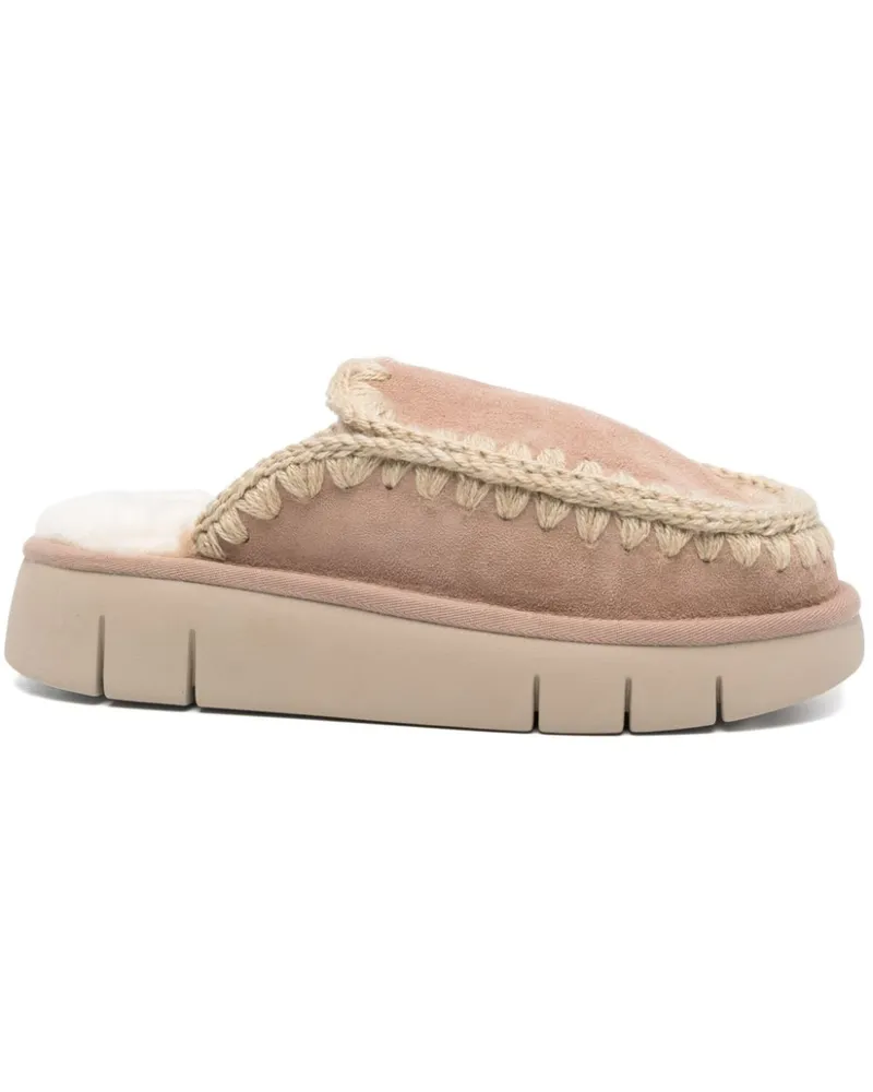 Mou Bounce Mules - Nude Nude