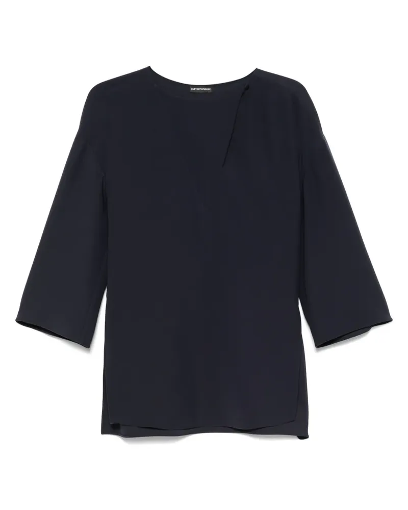 Emporio Armani Cady-Bluse - Blau Blau