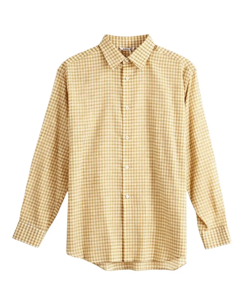 AURALEE Airy gingham-check shirt - Gelb Gelb