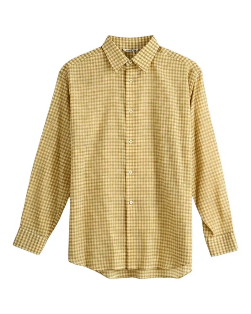 AURALEE Airy gingham-check shirt - Gelb Gelb
