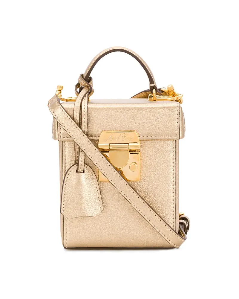 Mark Cross Mini Handtasche mit Kontrastnaht - Gold Gold
