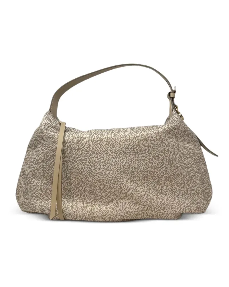 Borbonese medium Prive shoulder bag - Nude Nude