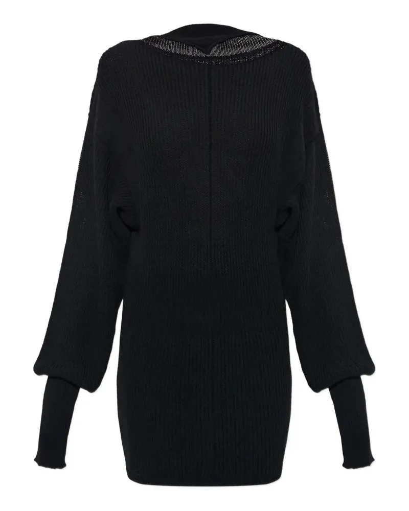 Rick Owens ribbed-knit long-sleeve sweater - Schwarz Schwarz