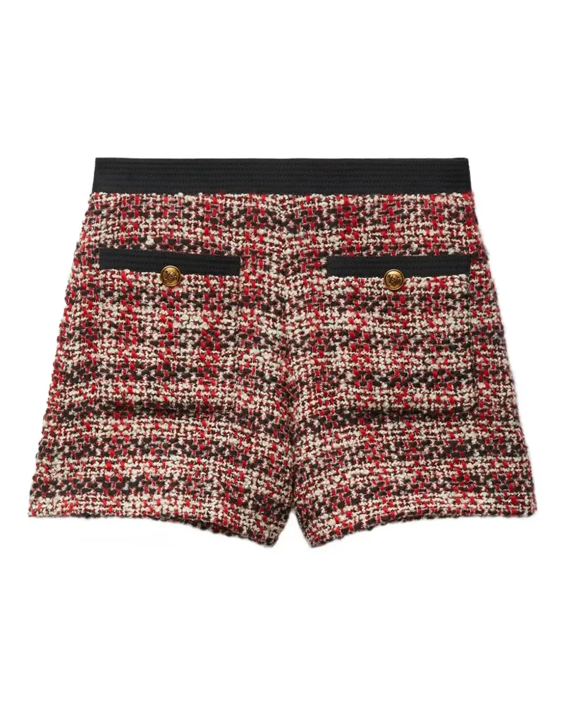 Versace Tweed-Shorts mit Medusa-Knopf - Rot Rot