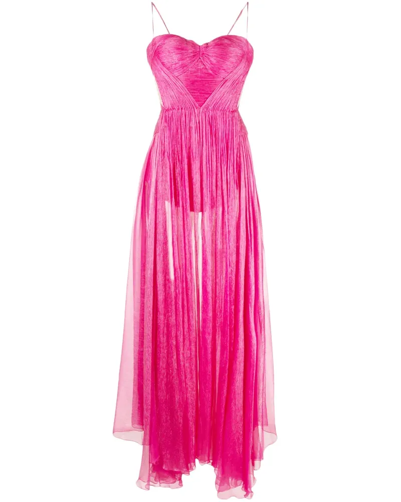 Maria Lucia Hohan Allar Abendkleid mit Falten - Rosa Rosa