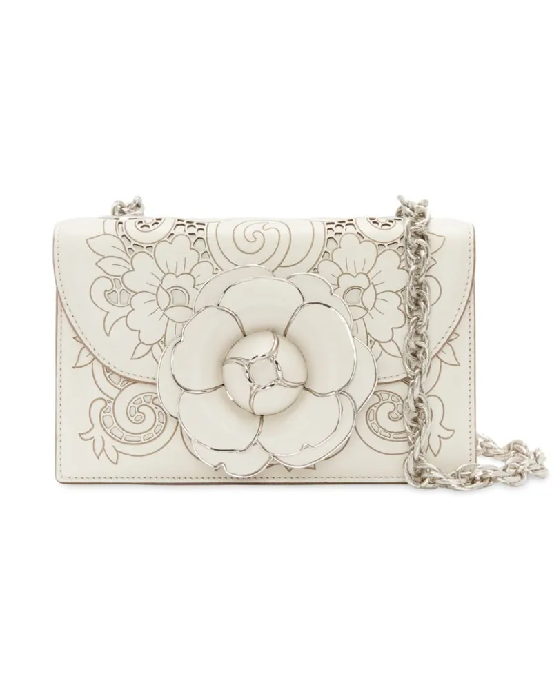 Oscar de la Renta Schultertasche mit Applikationen - Nude Nude