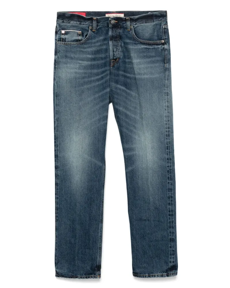 Dondup Jeans mit Logo-Patch - Blau Blau