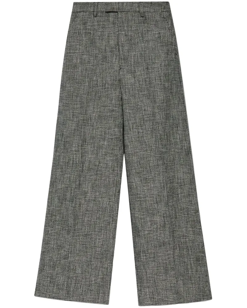 VETEMENTS Weite Hose mit Karomuster - Schwarz Schwarz