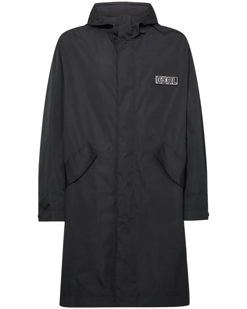 Karl Lagerfeld Ikon 2.0 Kapuzenparka - Schwarz Schwarz