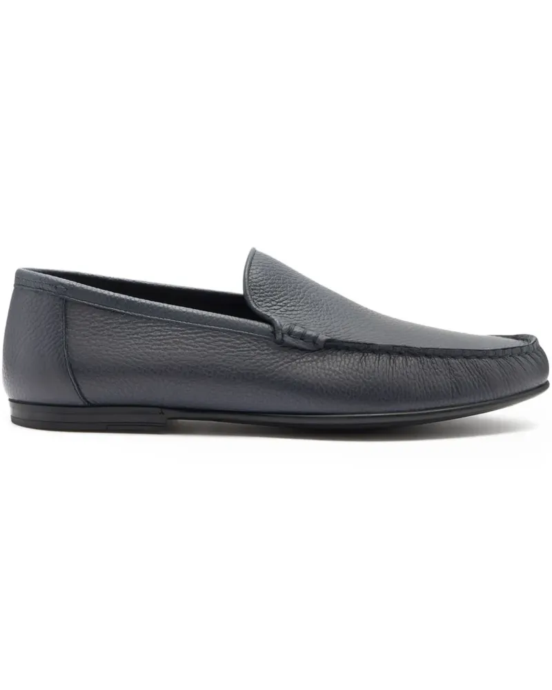 Bally Axony Loafer aus gekörntem Leder - Blau Blau