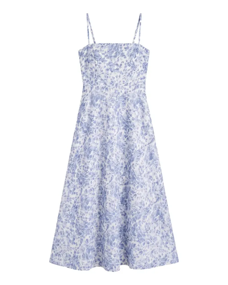 Reformation Monette Kleid mit Blumenprint - Weiß Weiß