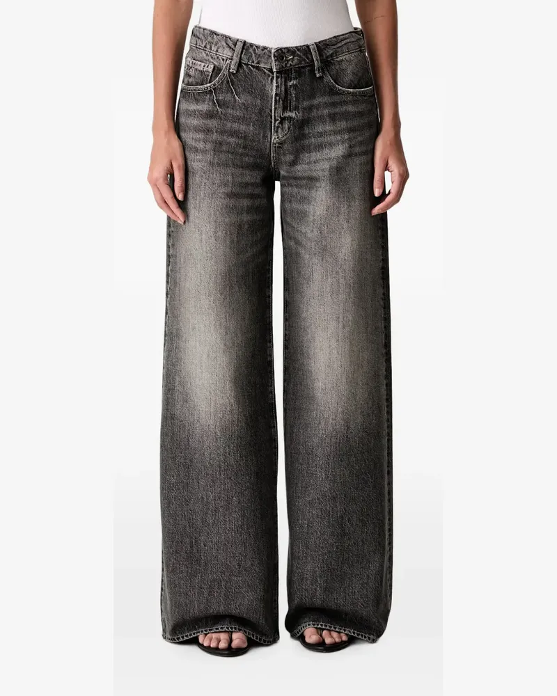 Armani Exchange Ausgeblichene Wide-Leg-Jeans - Grau Grau