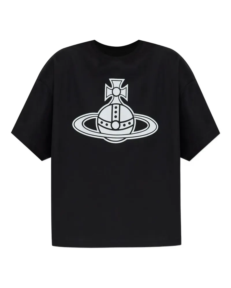 Vivienne Westwood T-Shirt mit Orb-Logo - Schwarz Schwarz