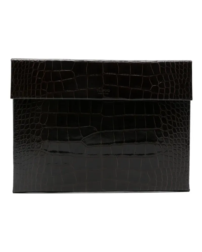 Tom Ford crocodile-embossed briefcase - Braun Braun