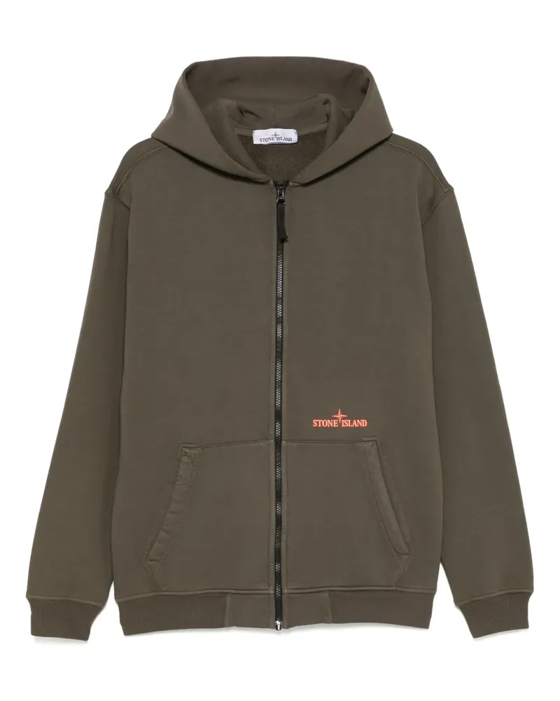 Stone Island Hoodie aus Fleece - Grün Grün