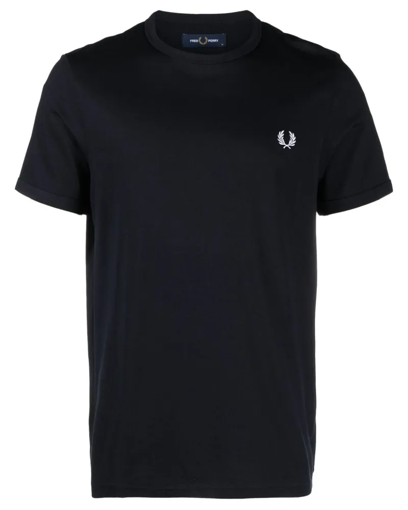 Fred Perry T-Shirt mit Logo-Stickerei - Blau Blau