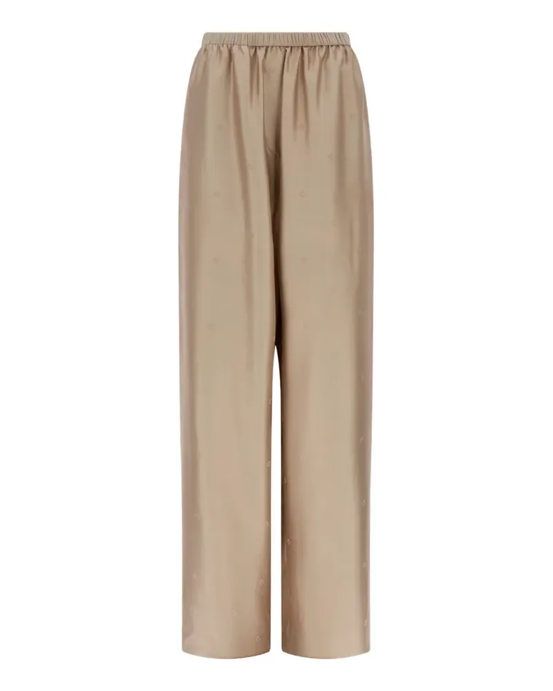 Ferragamo silk trousers - Nude Nude