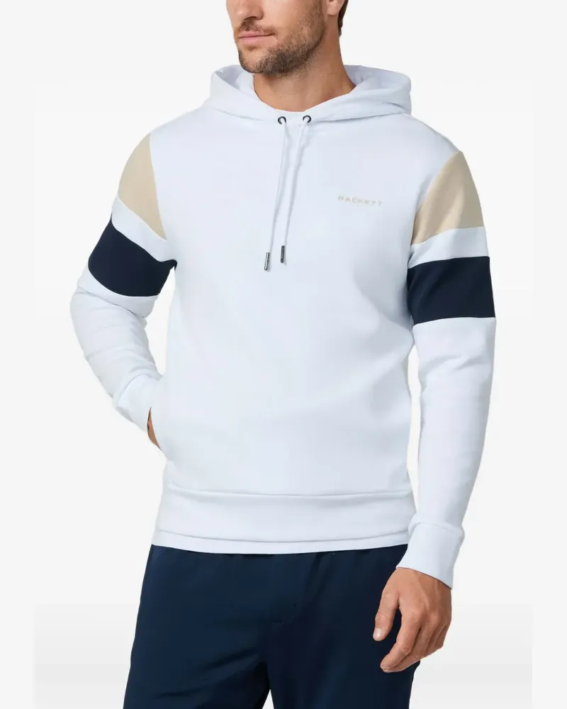 Hackett Resort Hoodie mit Streifendetail - Weiß Weiß