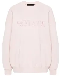 ROTATE Birger Christensen Sweatshirt mit Logo-Stickerei Rosa