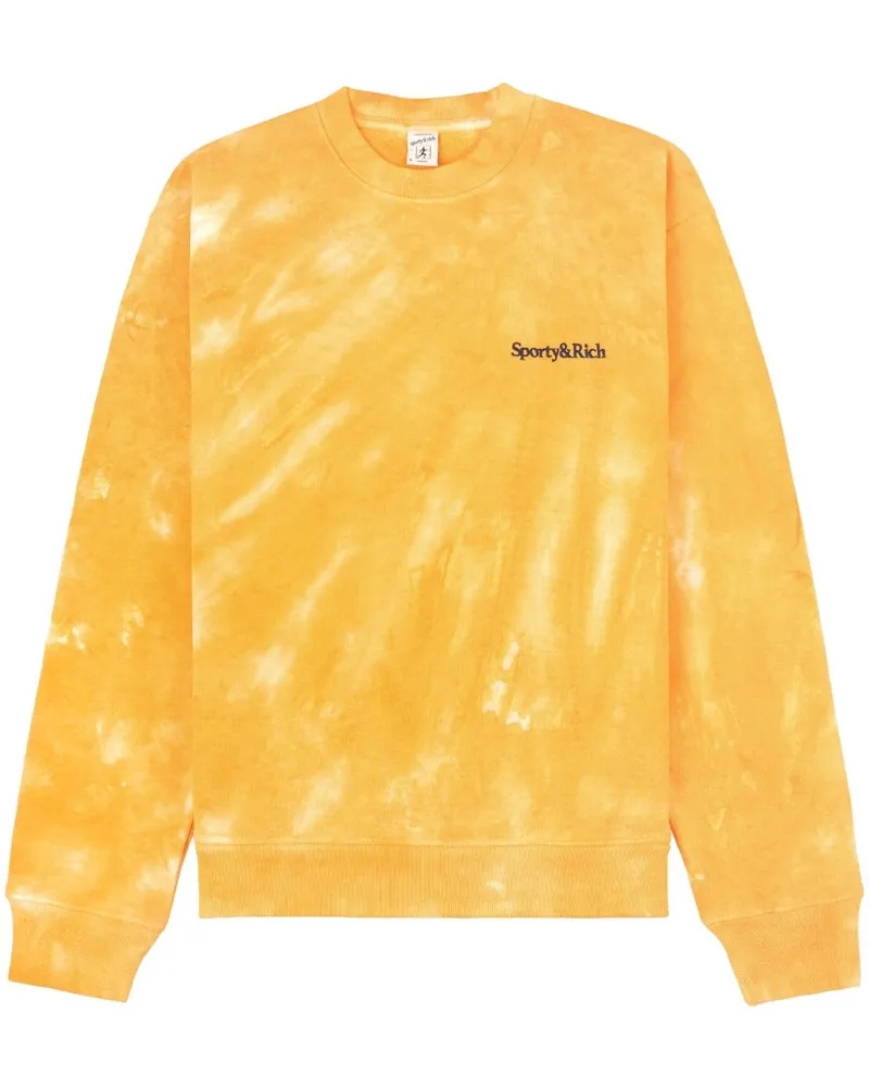 SPORTY & RICH Sweatshirt mit Batikmuster - Gelb Gelb