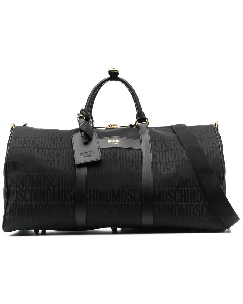 Moschino Reisetasche mit Logo-Print Schwarz