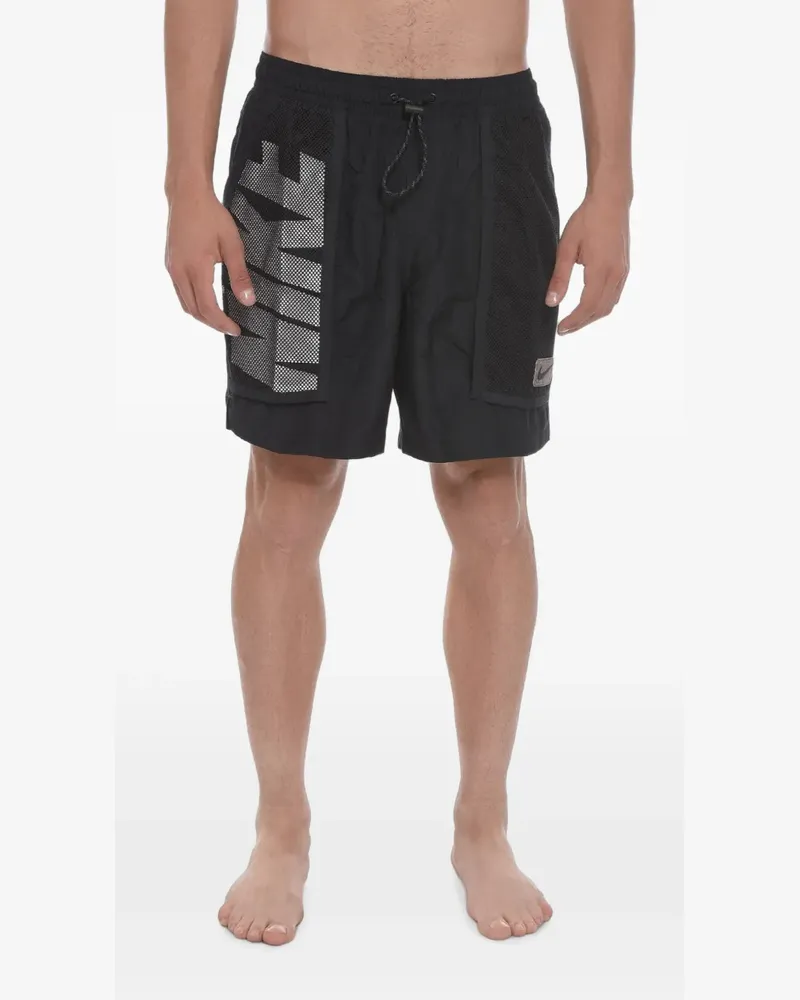 Nike Badeshorts mit Logo-Print - Schwarz Schwarz