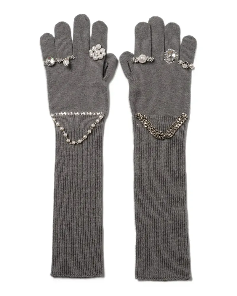 Doublet embellished gloves - Grau Grau