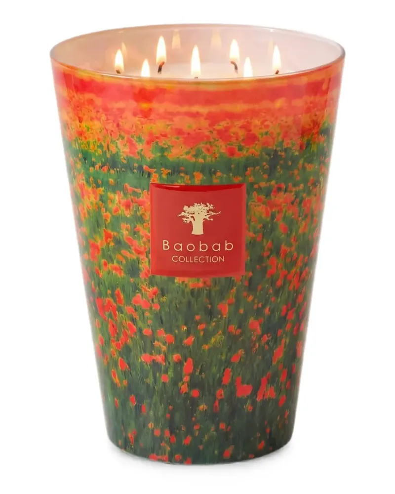 Baobab Collection Arty Flowers Kerze mit Blumenprint - Rot Rot