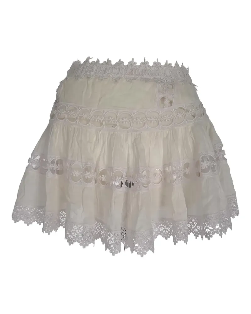 Charo Ruiz lace mini skirt - Weiß Weiß