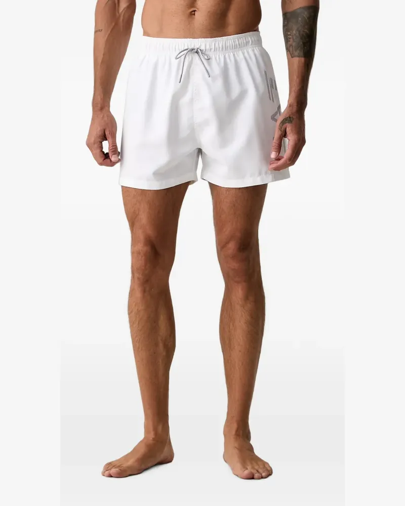 EA7 logo-print swim shorts - Weiß Weiß