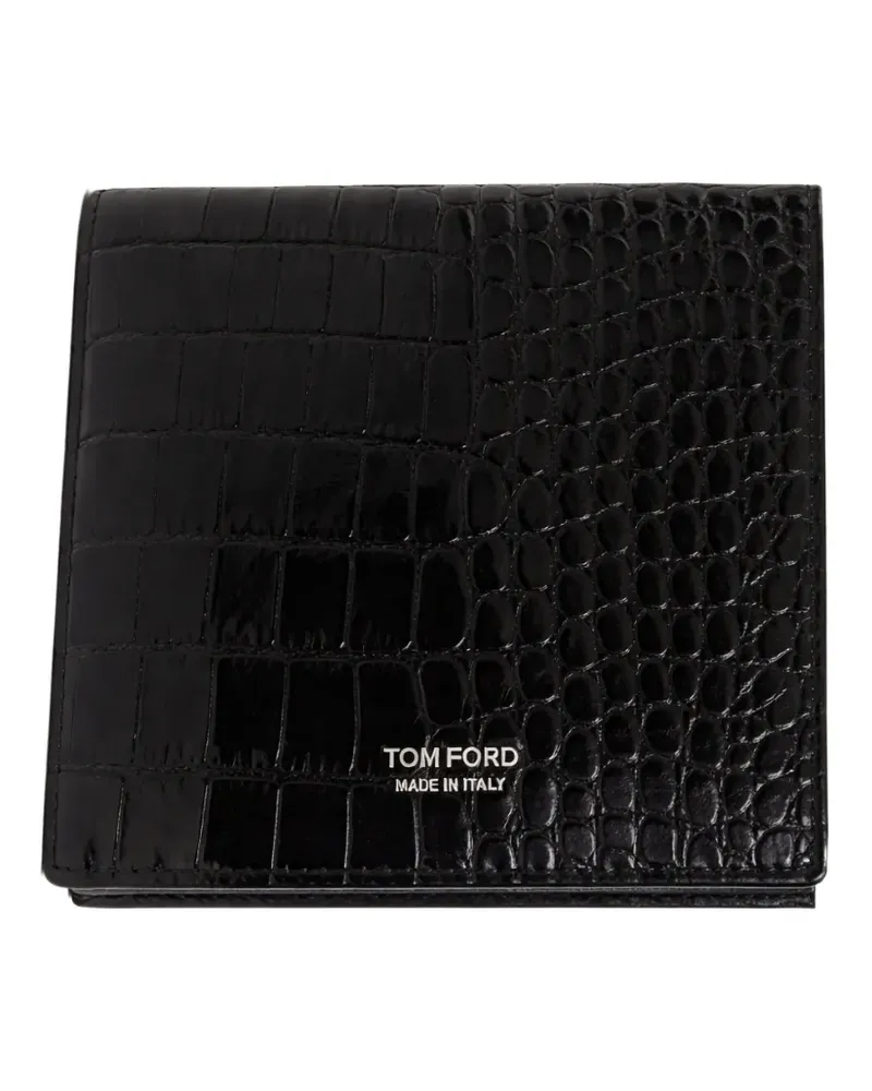 Tom Ford crocodile-effect leather wallet - Schwarz Schwarz