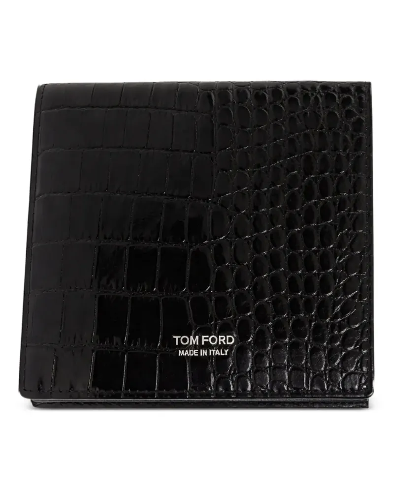 Tom Ford crocodile-effect leather wallet - Schwarz Schwarz