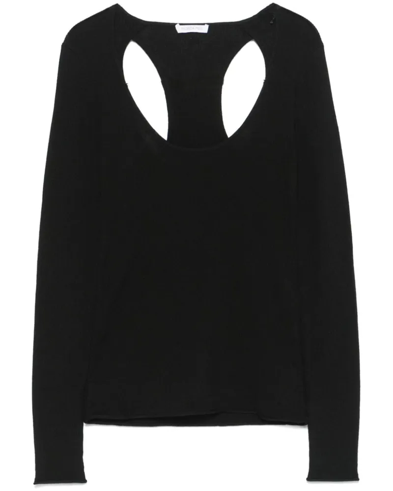 Patrizia Pepe Pullover mit Cut-Out - Schwarz Schwarz