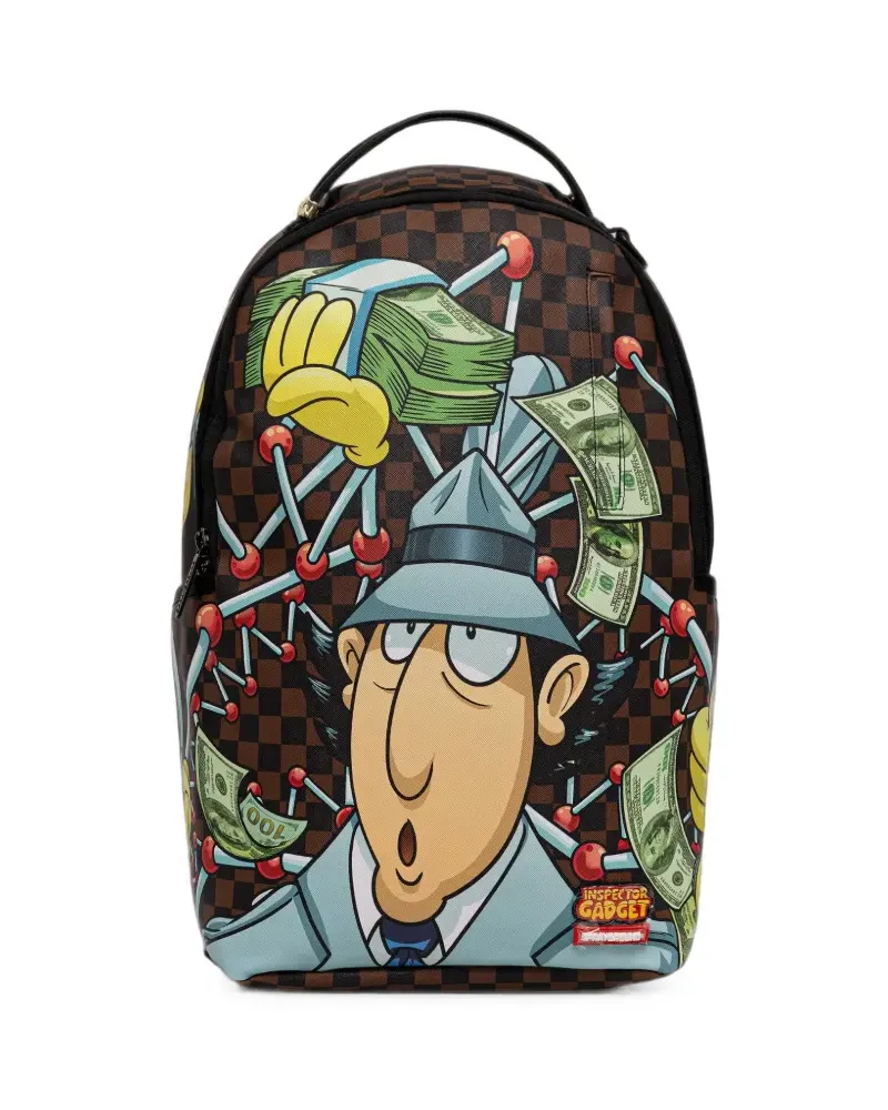 Sprayground Inspector Gadget check-pattern backpack - Braun Braun