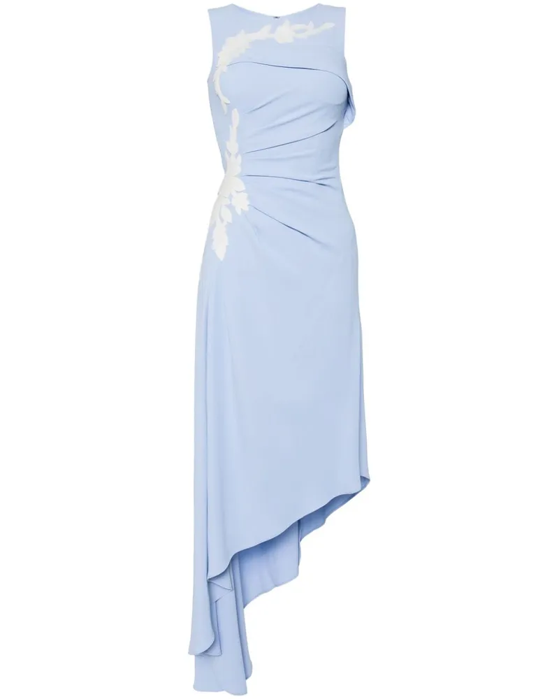 Saiid Kobeisy Asymmetrisches Kreppkleid - Blau Blau