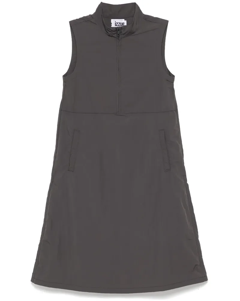 Izzue Kleid mit kurzem Reißverschluss - Grau Grau