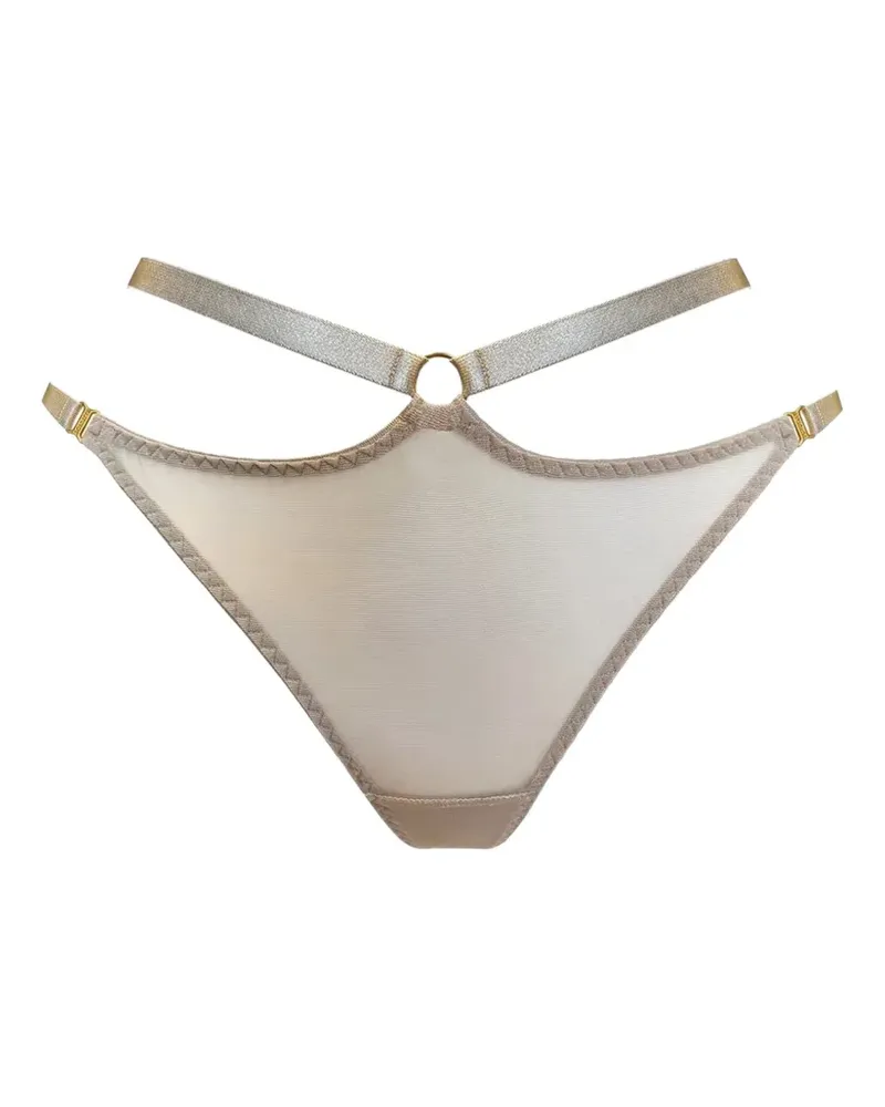 Bordelle Signature Harness Mesh-Tanga - Braun Braun
