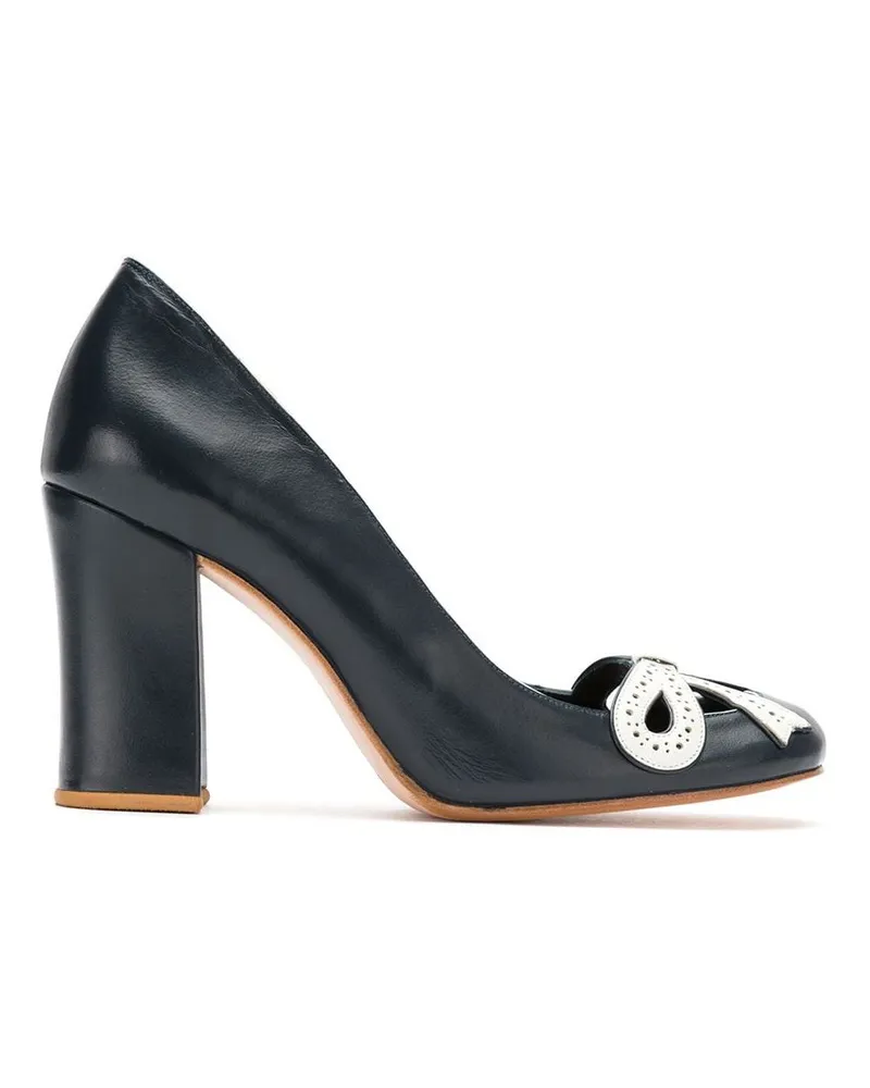 Sarah Chofakian Pumps aus Leder - Blau Blau
