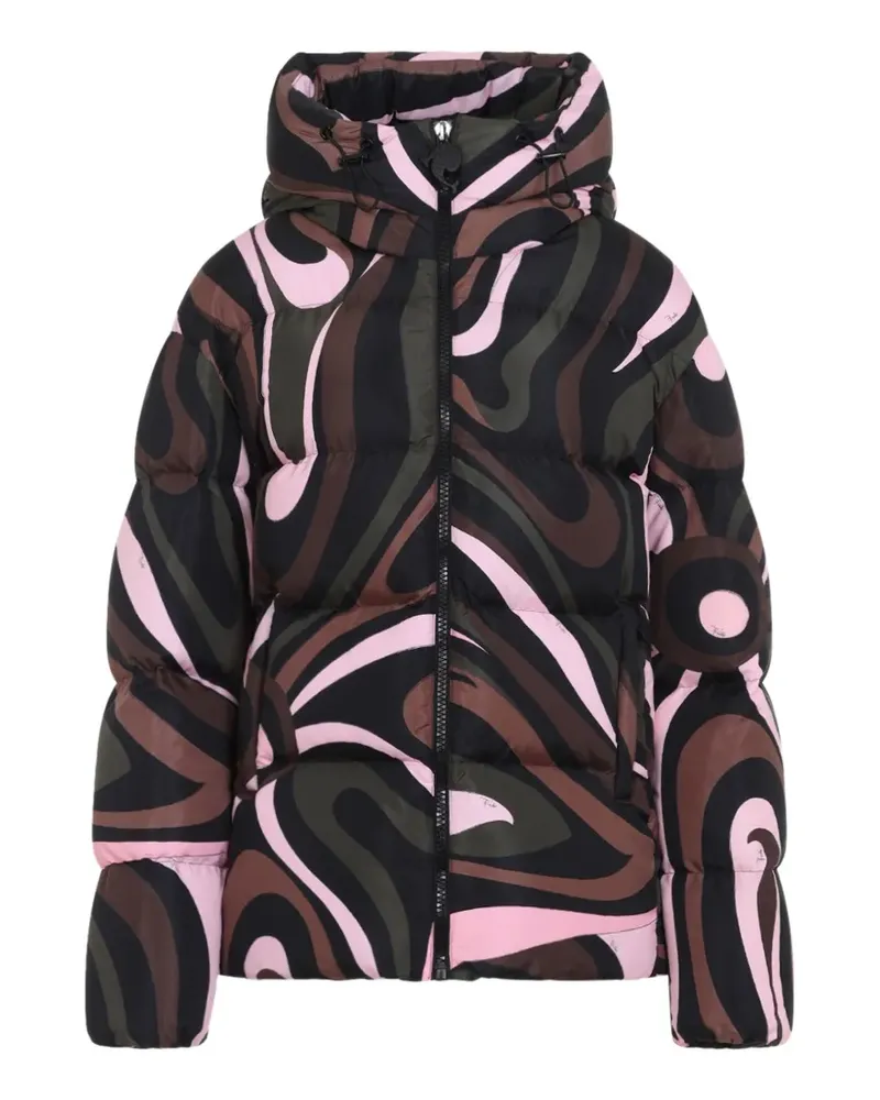 Emilio Pucci Iride-print puffer coat - Schwarz Schwarz