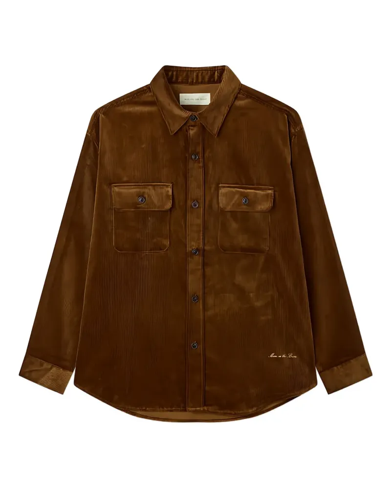 ManOnTheBoon corduroy pocket shirt - Braun Braun