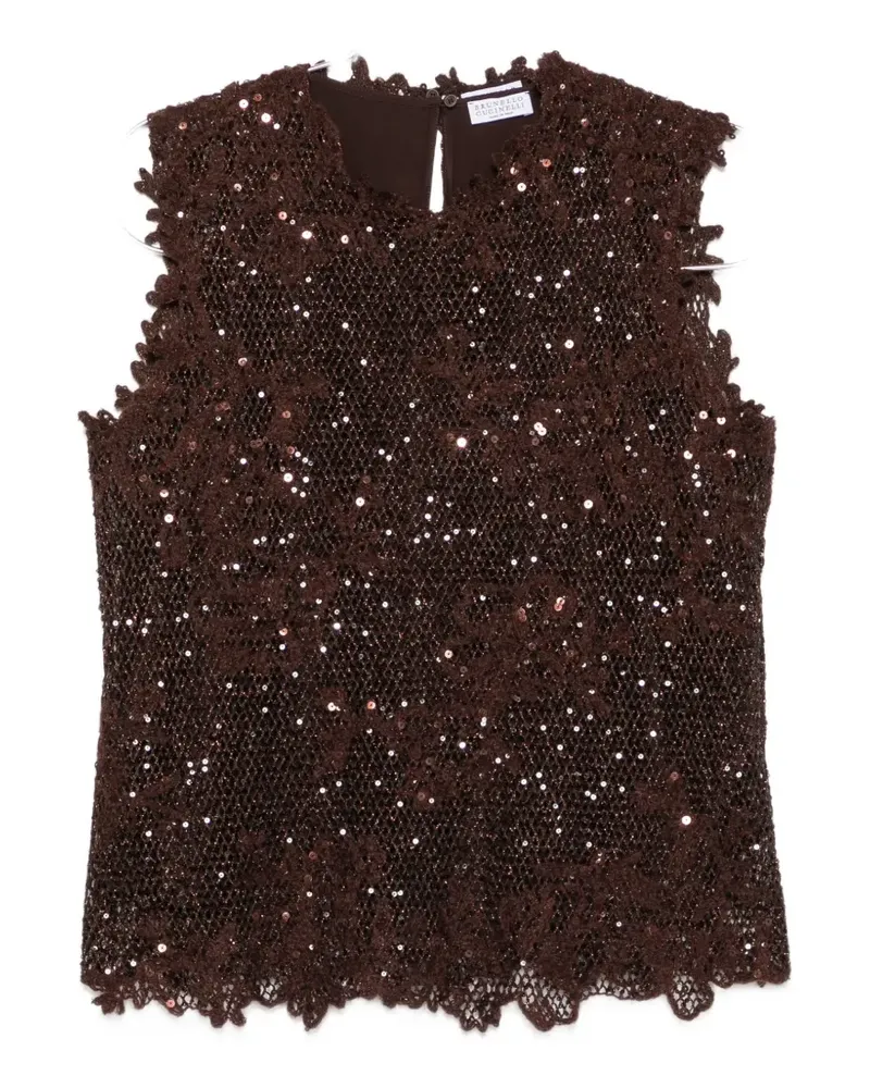 Brunello Cucinelli sequin-embellished top - Braun Braun