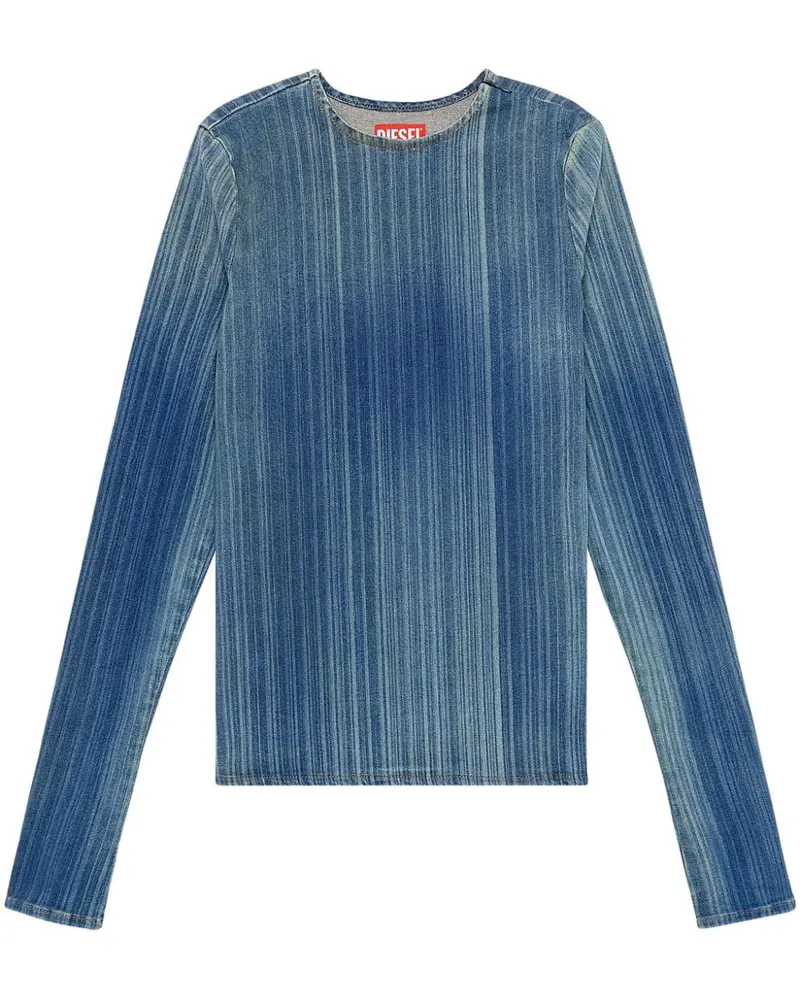 Diesel Klassisches Langarmshirt - Blau Blau