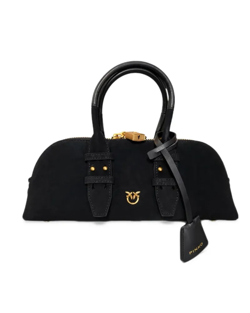 Pinko small Escape bag in leather - Schwarz Schwarz