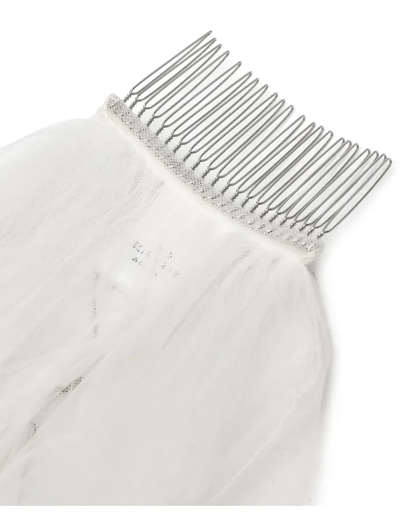 Elie Saab tulle-construction veil - Weiß Weiß