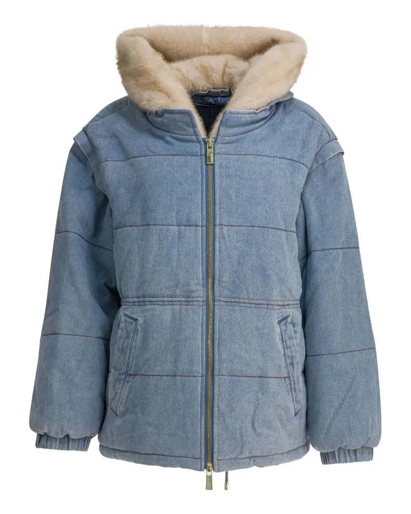 MAX&MOI Deva hooded down jacket - Blau Blau
