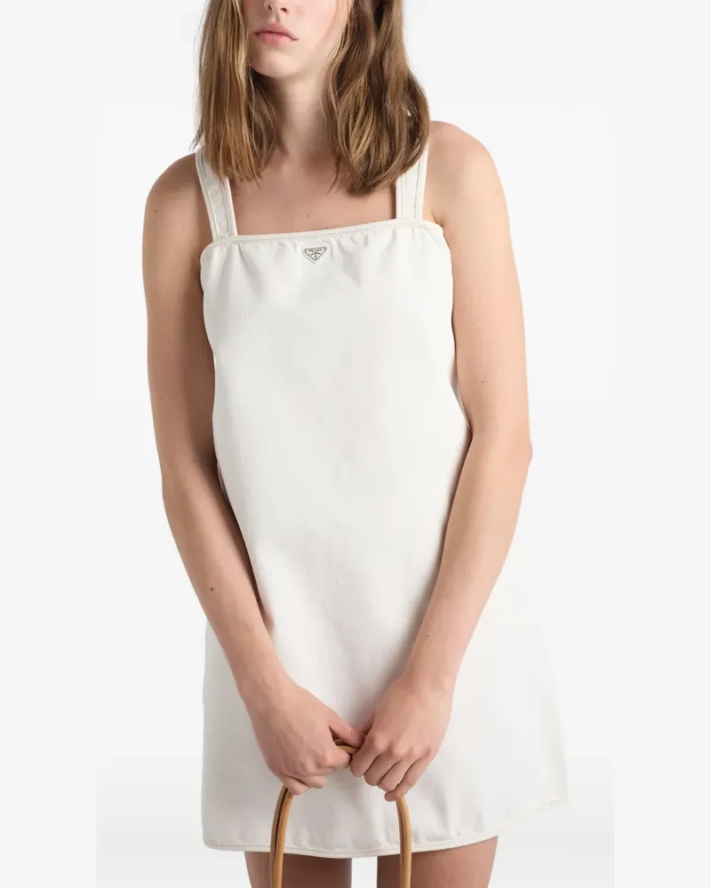 Prada old denim mini-dress - Weiß Weiß